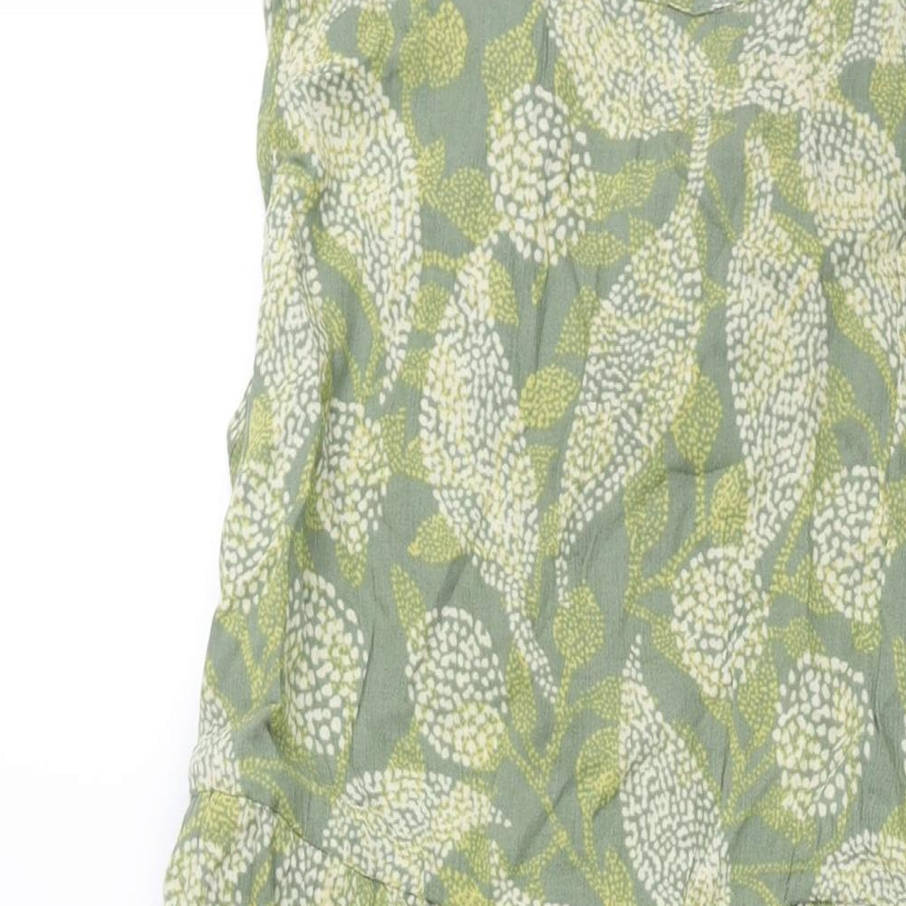 Klass Womens Green Geometric Polyester Sheath Size 20 Scoop Neck Tie