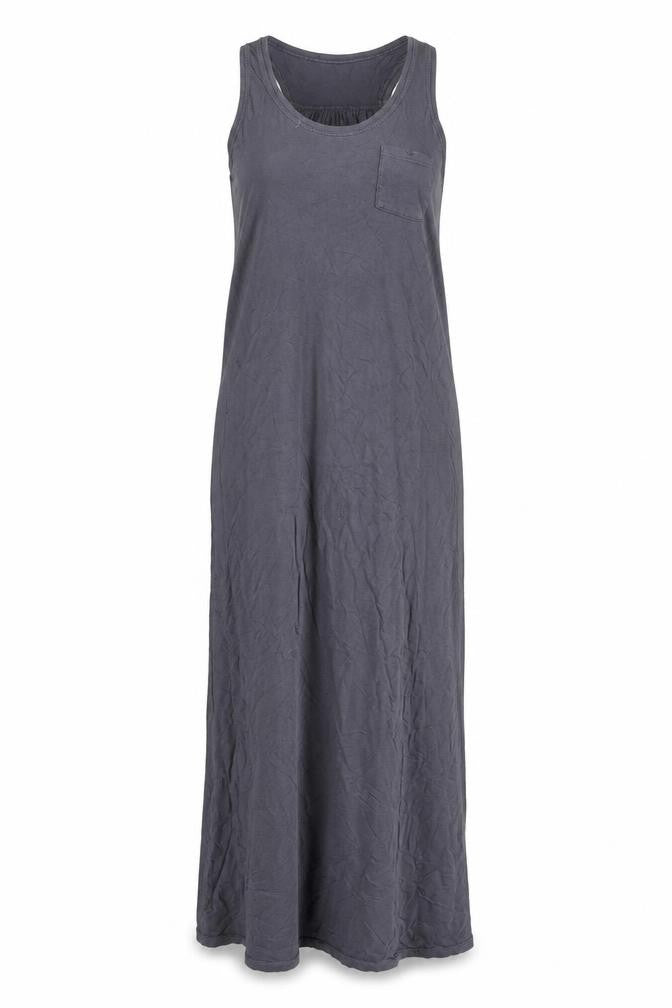 Front view of Oasis women’s green viscose maxi, size S, scoop neck pullover