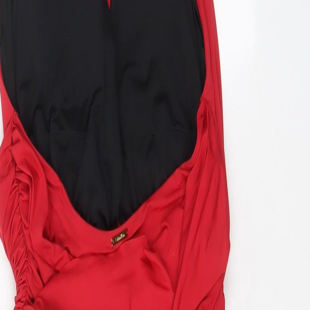 Calvin Klein Womens Red Polyamide One Piece Size M