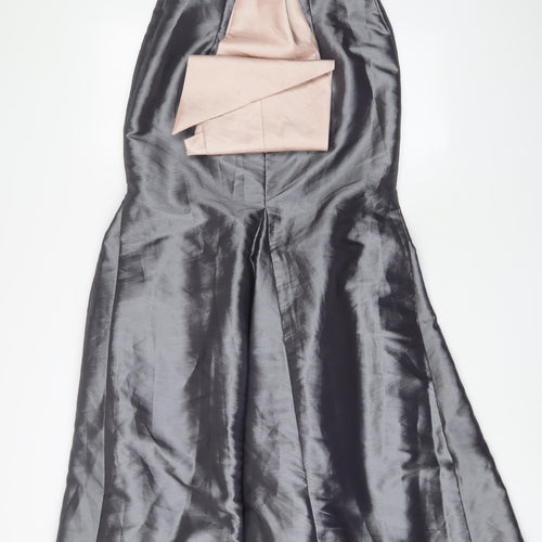 Alexia Womens Grey Polyester Maxi Size 8 Sweetheart Zip