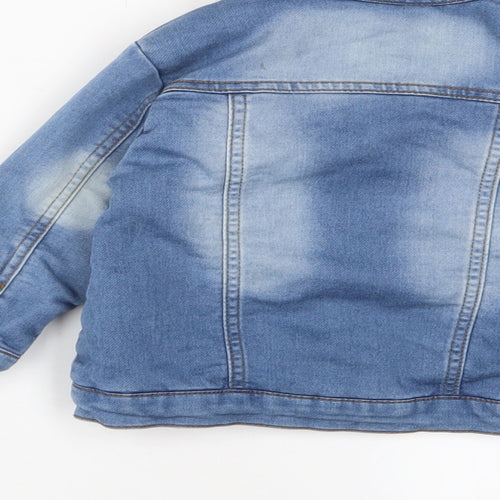 Minoti Baby Blue Jacket Size 12-18 Months Snap