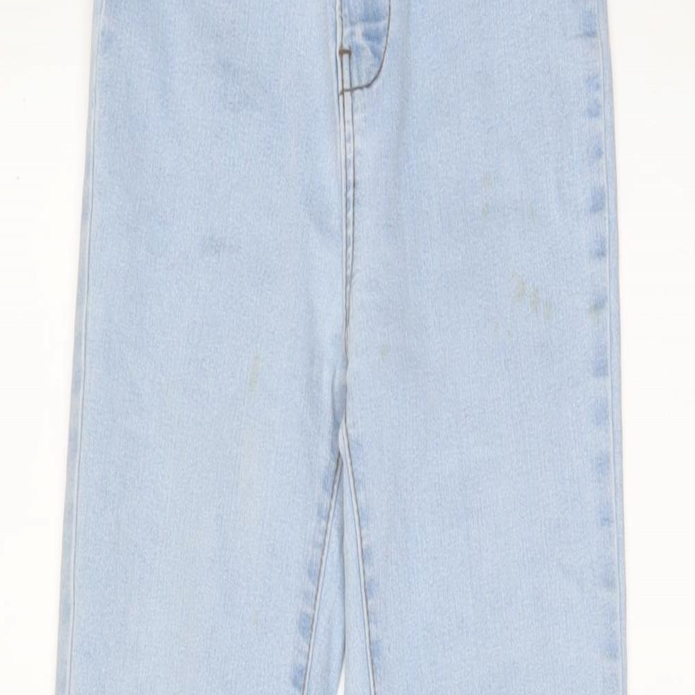 Acts for a better world Womens Blue Cotton Flared Jeans Size 4 L28 in Regular Zip