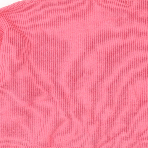 Marks and Spencer Womens Pink Round Neck Viscose Pullover Jumper Size L