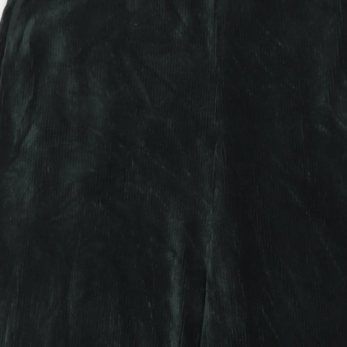Marks and Spencer Womens Green Cotton Trousers Size 18 L26 in Regular