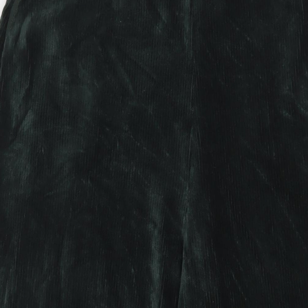 Marks and Spencer Womens Green Cotton Trousers Size 18 L26 in Regular