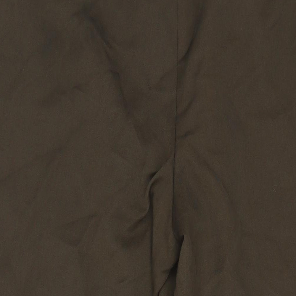 New Look Womens Green Polyester Trousers Size 18 L30 in Regular Hook & Eye