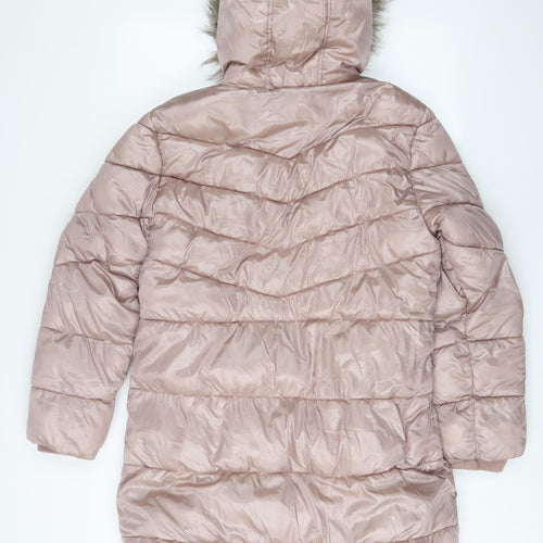 NEXT Girls Pink Basic Coat Coat Size 16 Years Zip - Zip Pockets