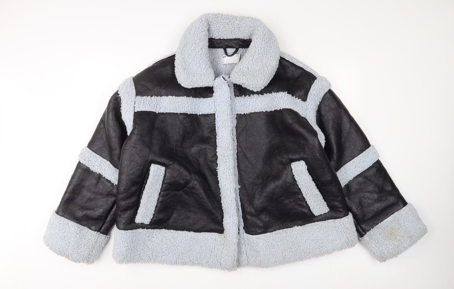 ASOS Womens Black Jacket Size 14 Snap