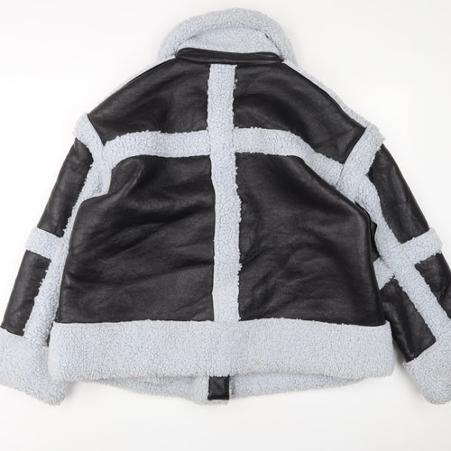 ASOS Womens Black Jacket Size 14 Snap