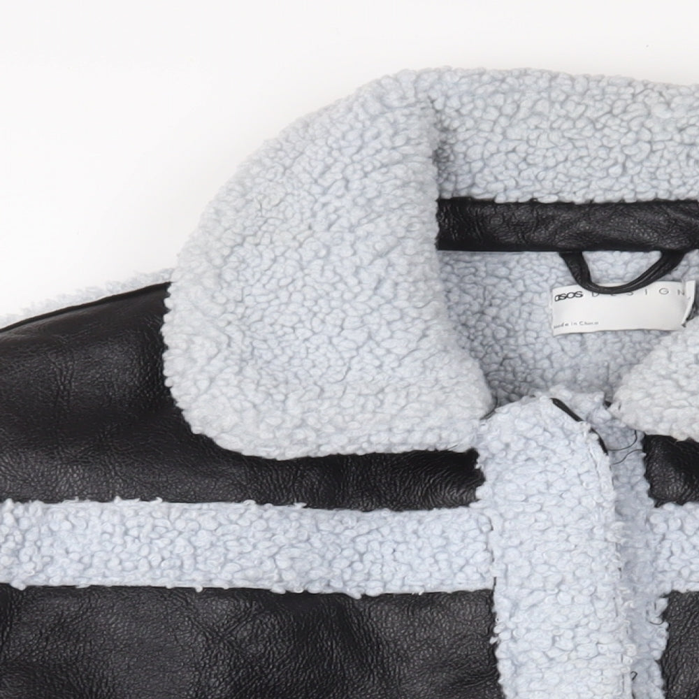 ASOS Womens Black Jacket Size 14 Snap