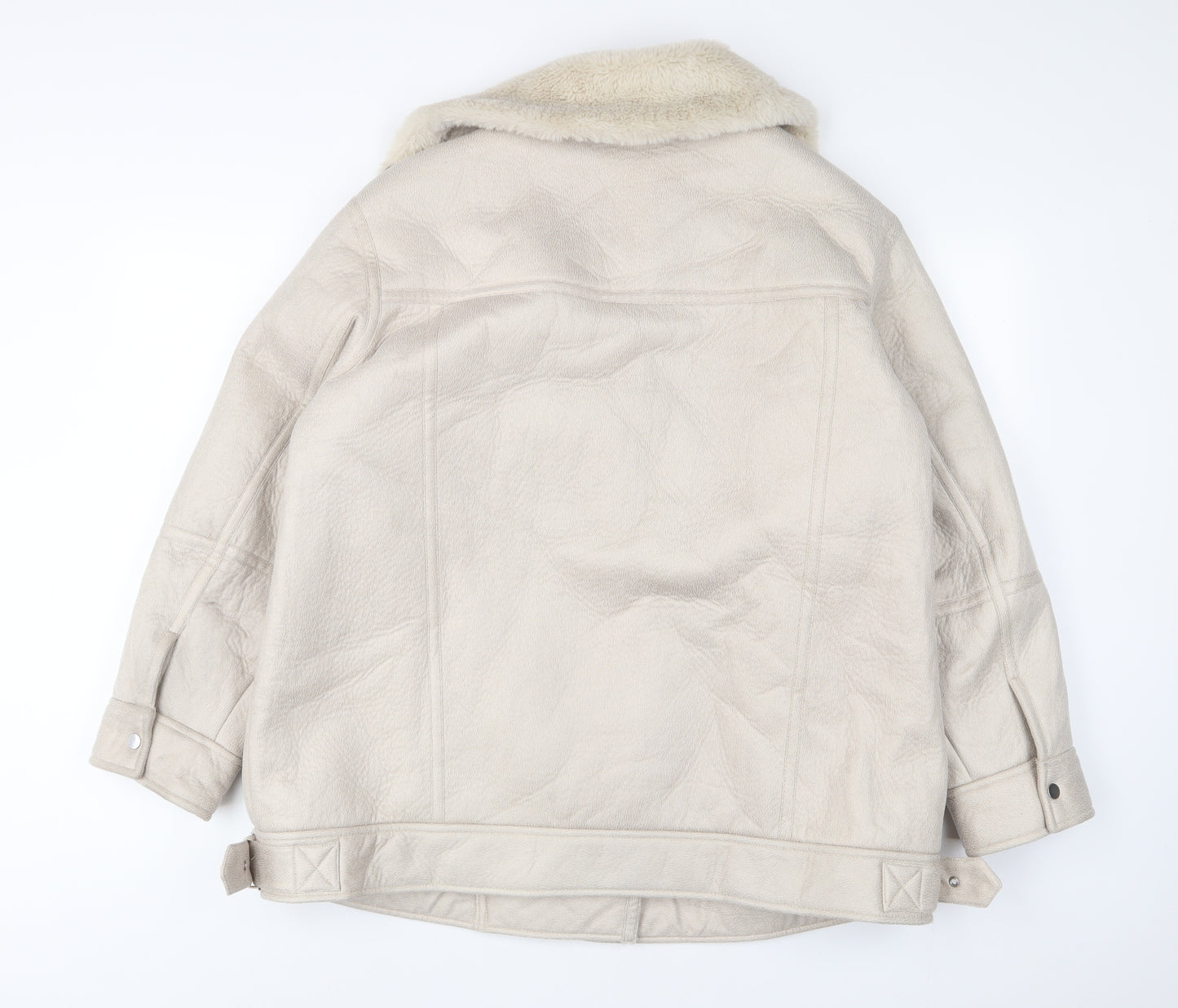 Marks and Spencer Womens Beige Jacket Size 20 Zip - Pockets