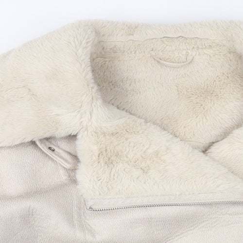 Marks and Spencer Womens Beige Jacket Size 20 Zip - Pockets