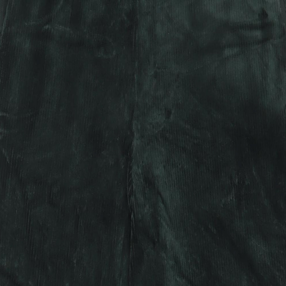 Marks and Spencer Womens Green Cotton Trousers Size 12 L25 in Regular