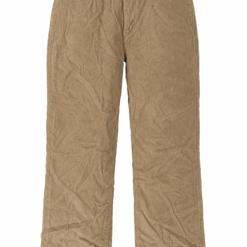 RE/DONE Womens Beige Cotton Trousers Size 30 in L28 in Regular Zip