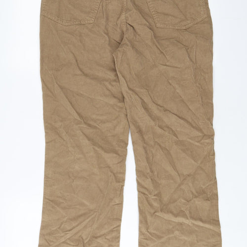 RE/DONE Womens Beige Cotton Trousers Size 30 in L28 in Regular Zip