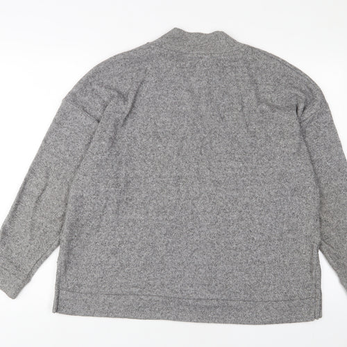 Marks and Spencer Womens Grey High Neck Polyester Pullover Jumper Size 20