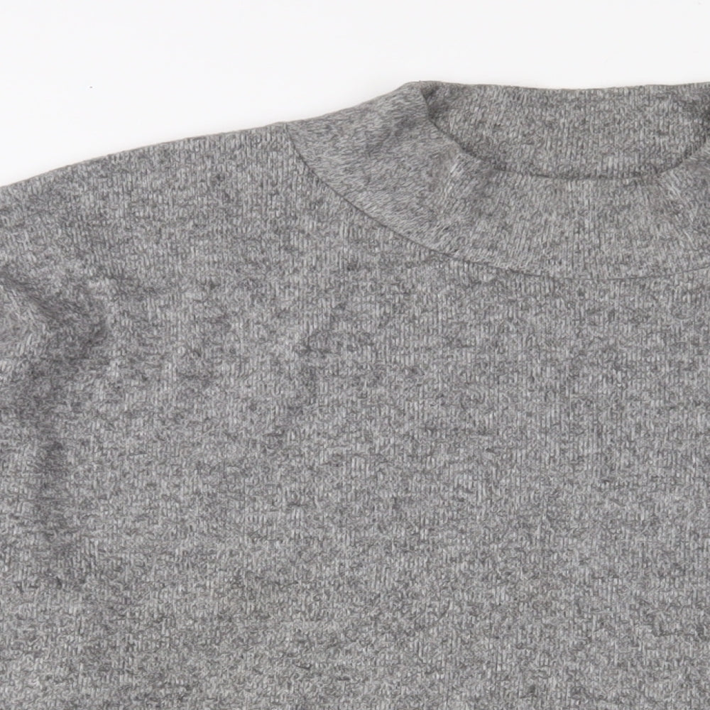 Marks and Spencer Womens Grey High Neck Polyester Pullover Jumper Size 20