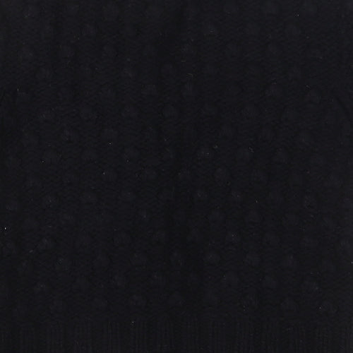 Ted Baker Womens Black High Neck Wool Cardigan Jumper Size M