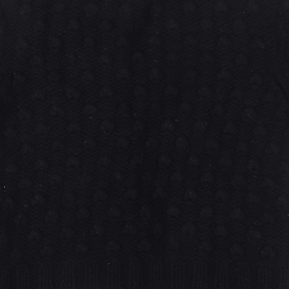 Ted Baker Womens Black High Neck Wool Cardigan Jumper Size M