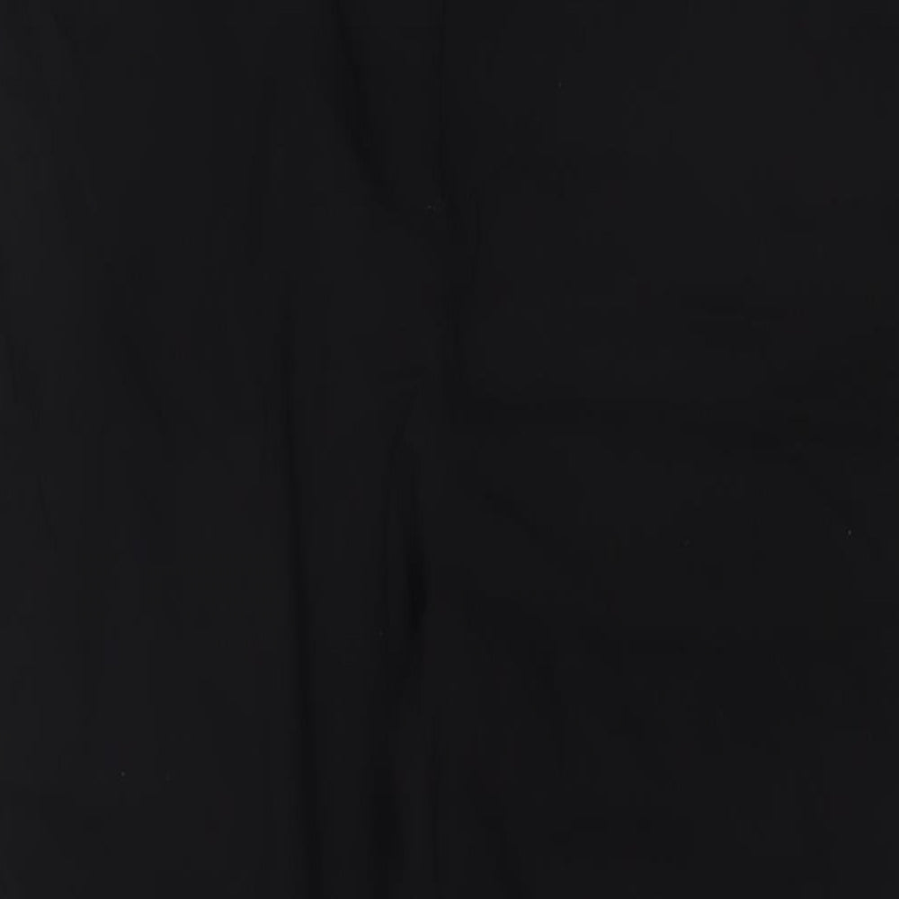 Mango Womens Black Polyester Trousers Size 20 L28 in Regular Hook & Eye