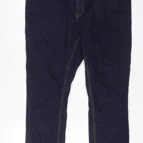 Lindex Womens Blue Cotton Straight Jeans Size 36 in L30 in Regular Zip