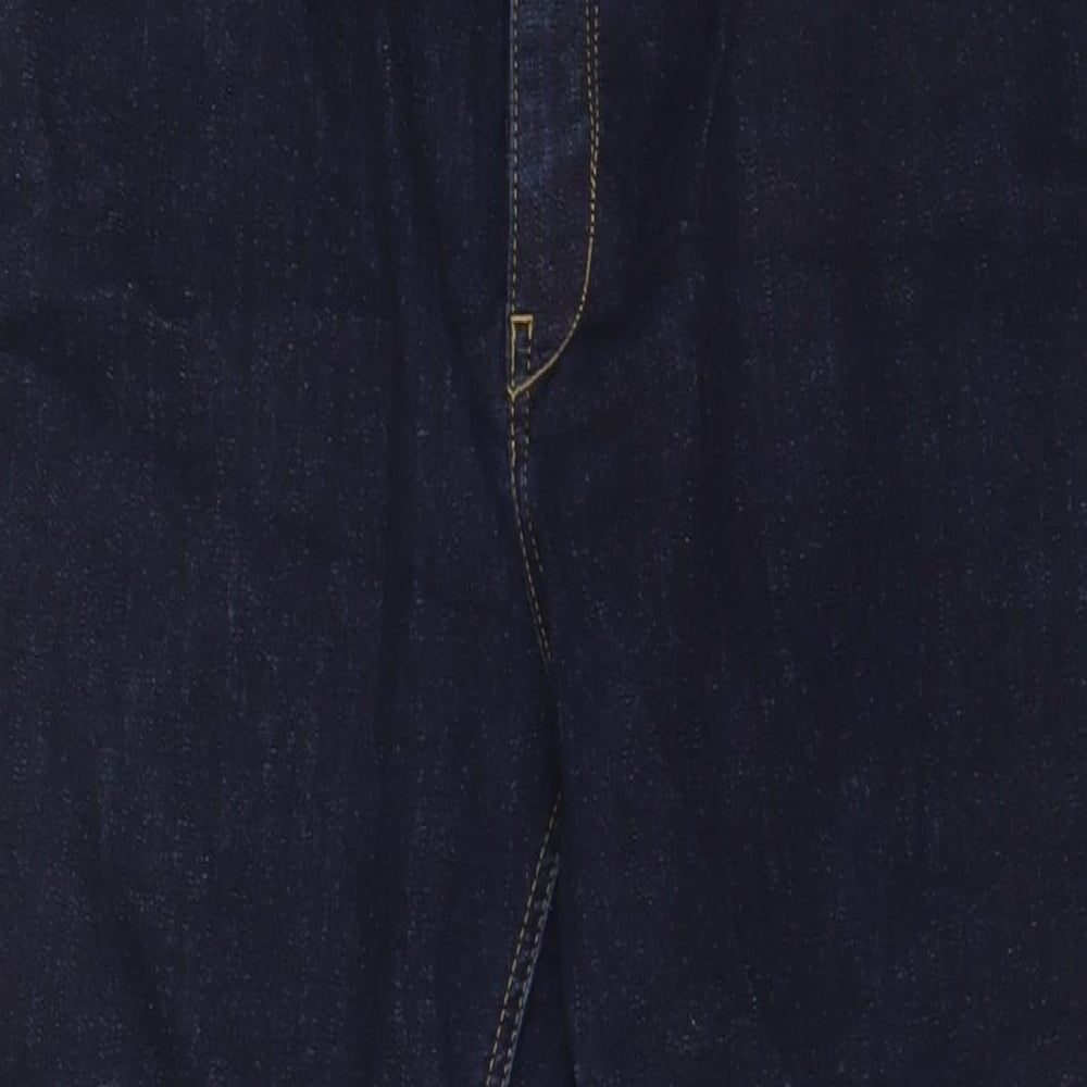 Lindex Womens Blue Cotton Straight Jeans Size 36 in L30 in Regular Zip