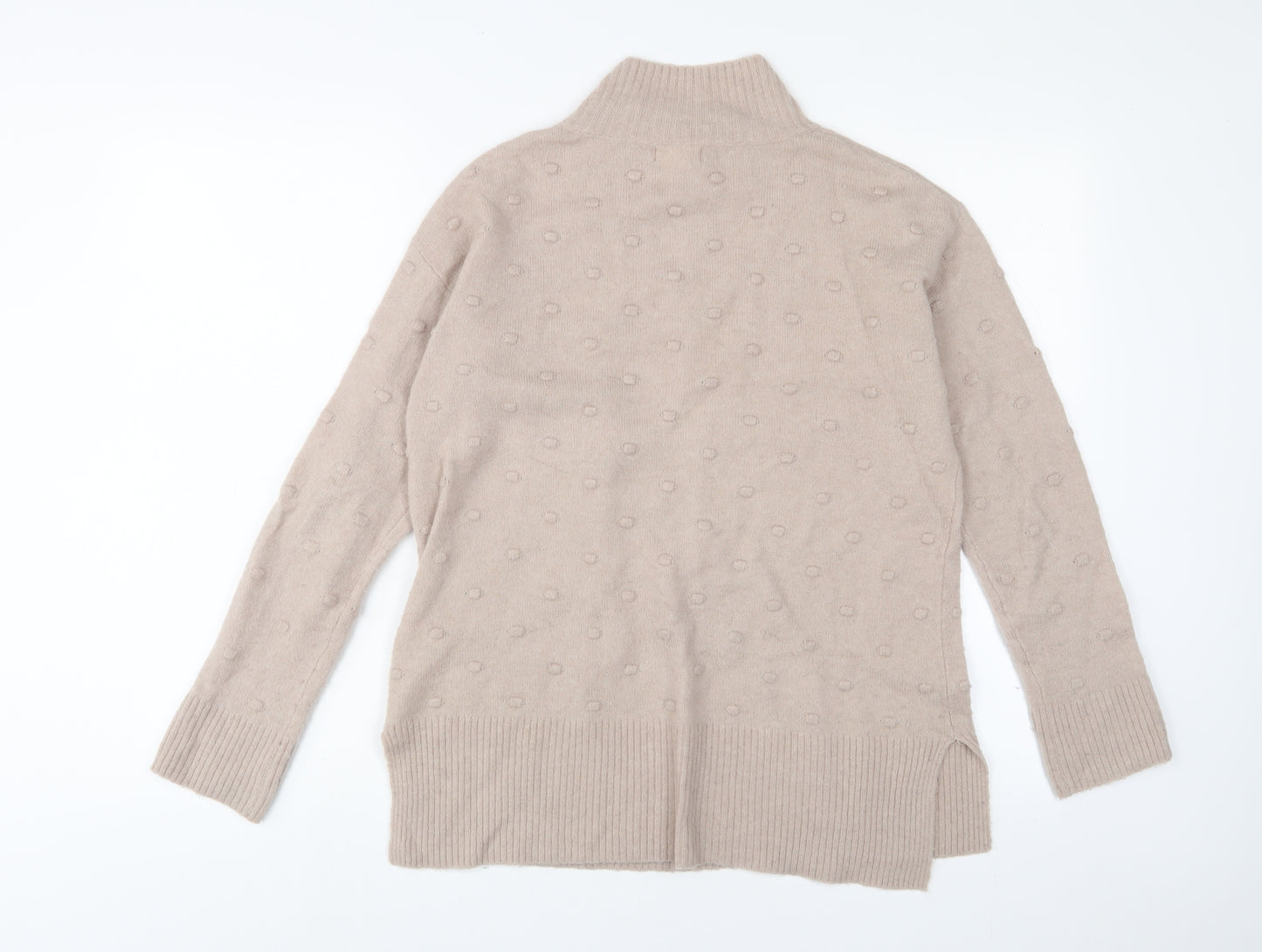 Fat Face Womens Pink High Neck Acrylic Pullover Jumper Size 8