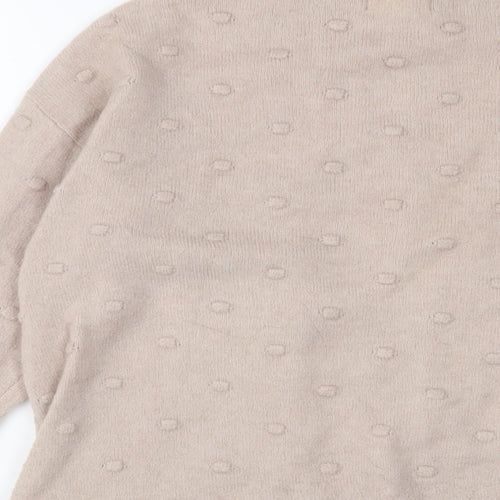 Fat Face Womens Pink High Neck Acrylic Pullover Jumper Size 8