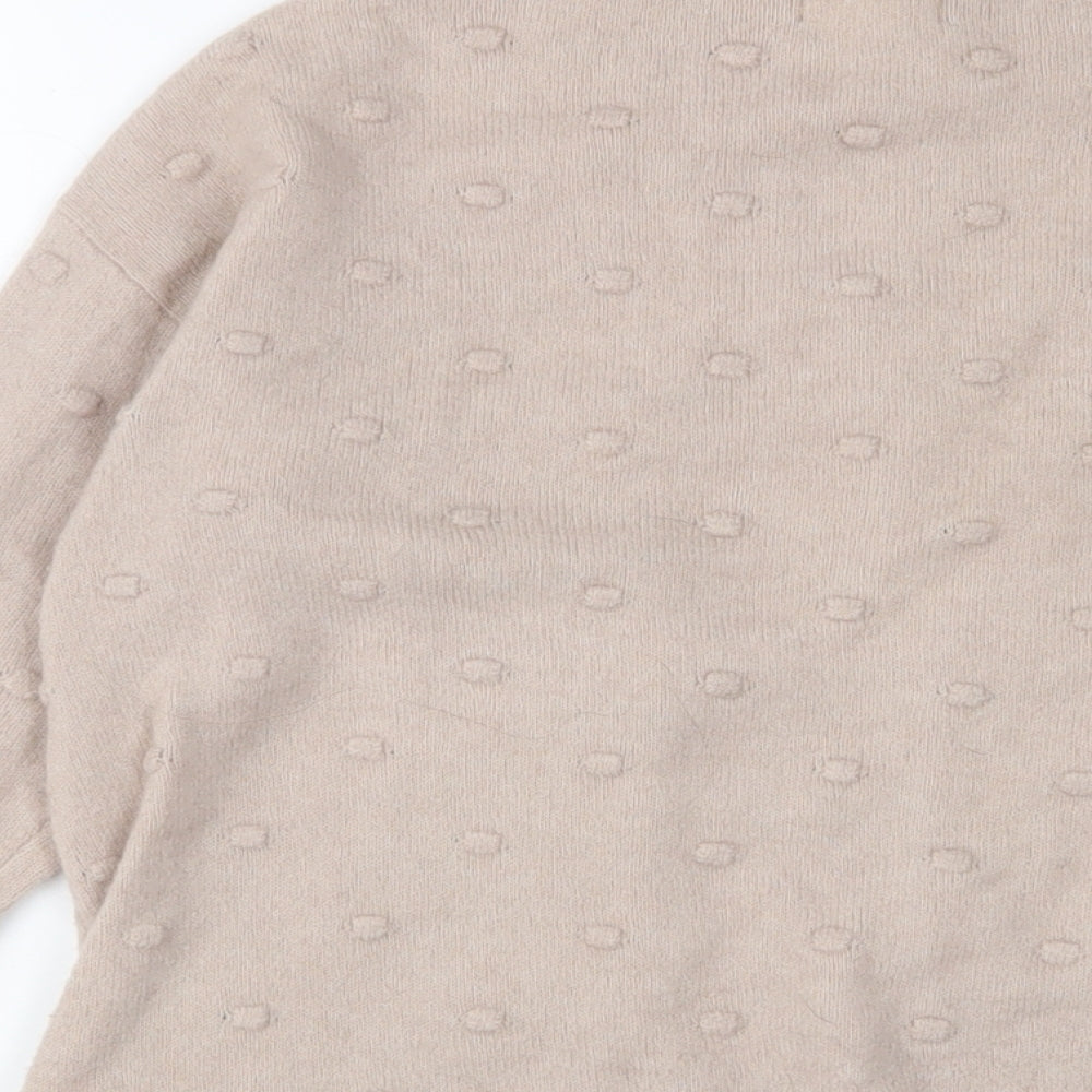 Fat Face Womens Pink High Neck Acrylic Pullover Jumper Size 8