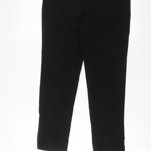 Cerulean Womens Black Viscose Trousers Size 12 L26 in Regular