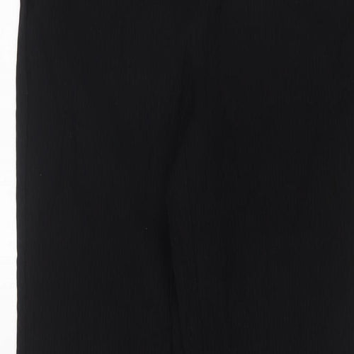 Cerulean Womens Black Viscose Trousers Size 12 L26 in Regular