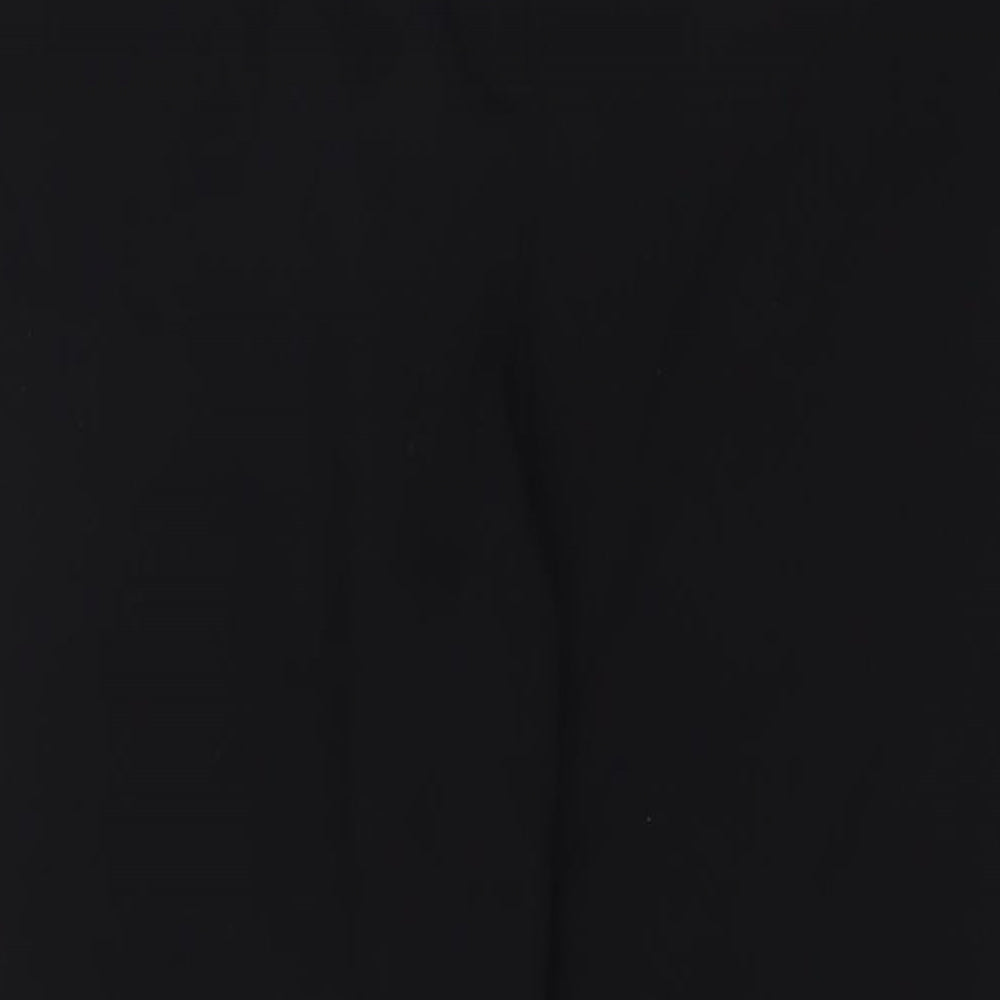 Mango Womens Black Polyester Trousers Size 22 L31 in Regular Hook & Eye