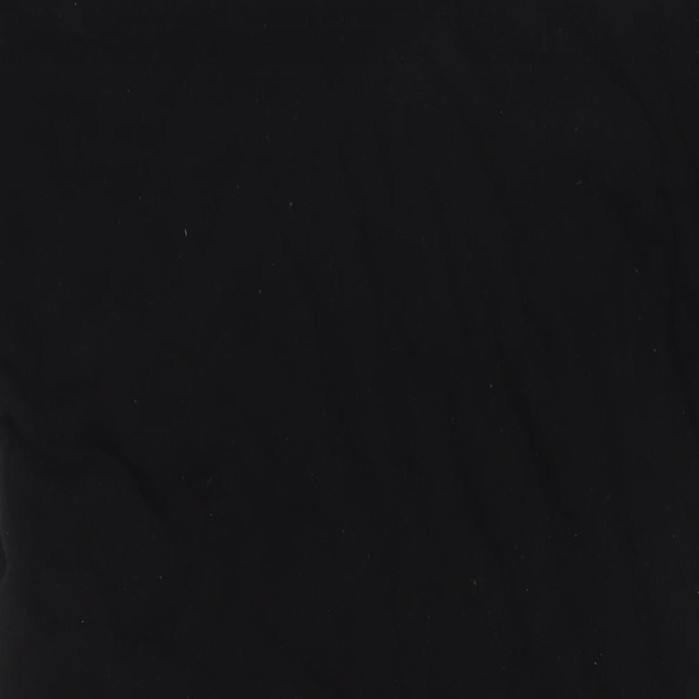 Zara Womens Black Polyester A-Line Size M Crew Neck Pullover - Tassled