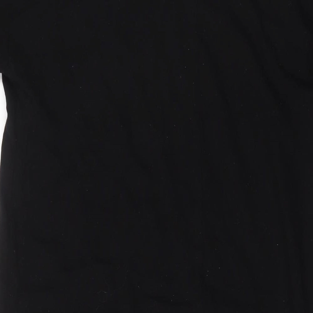 Zara Womens Black Polyester A-Line Size M Crew Neck Pullover - Tassled