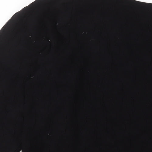 Lindex Womens Black Polyester Basic T-Shirt Size XL Crew Neck - Shoulder Pads