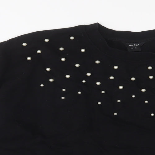 Lindex Womens Black Polyester Pullover Sweatshirt Size XL Pullover - Beaded