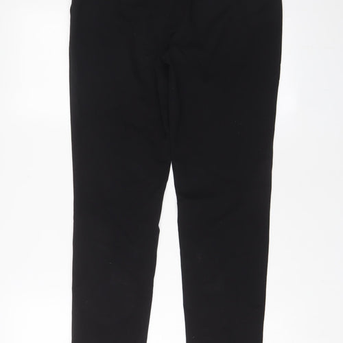 Mango Womens Black Polyester Trousers Size 6 L27 in Regular Hook & Eye