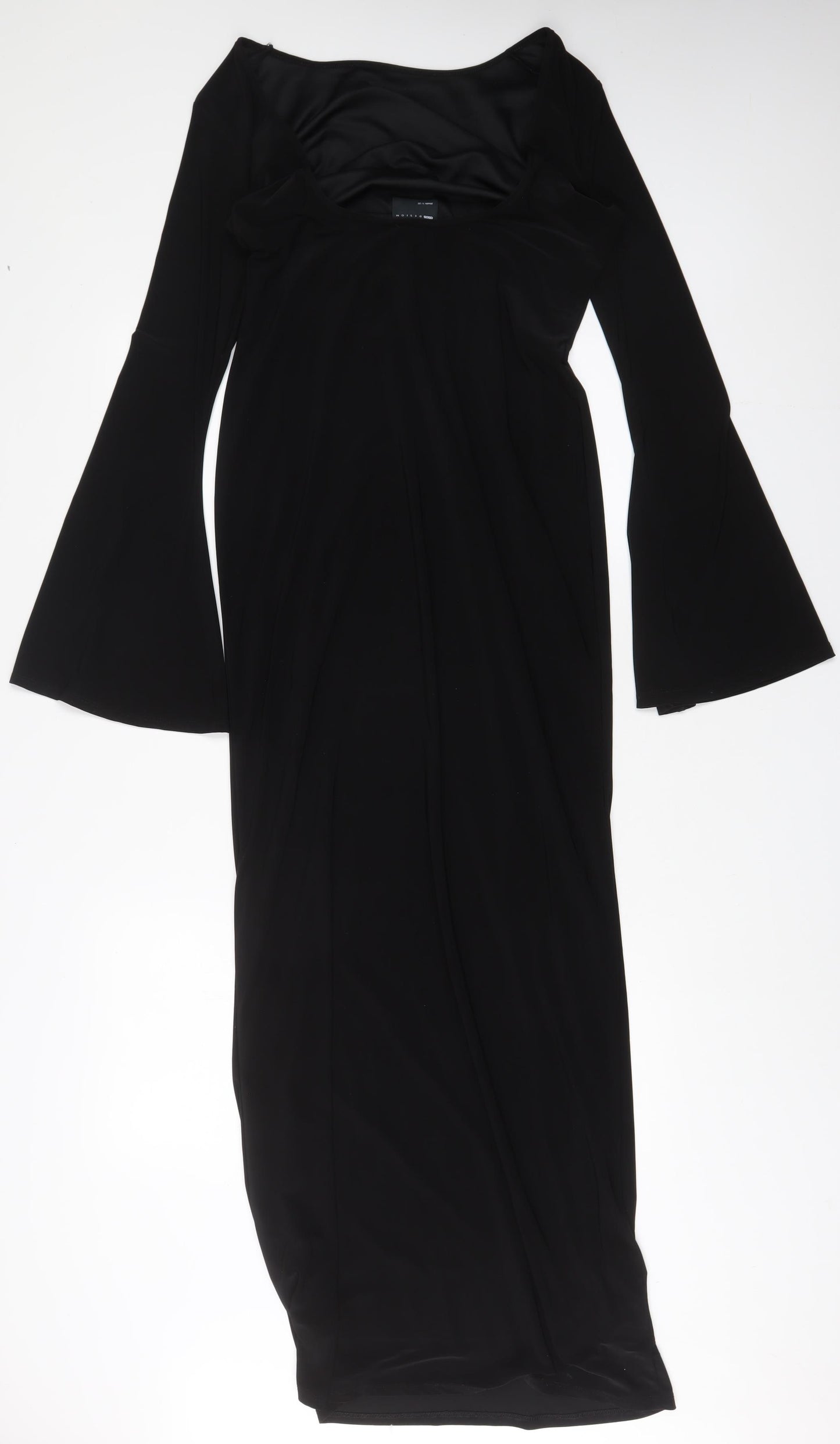 ASOS Womens Black Polyester A-Line Size 12 Boat Neck Pullover