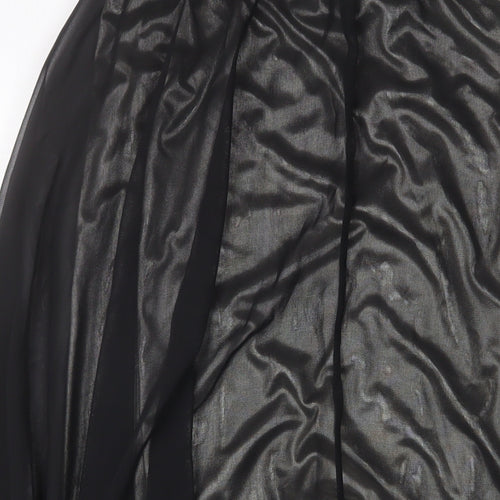 Richards Womens Black Polyester A-Line Skirt Size 14