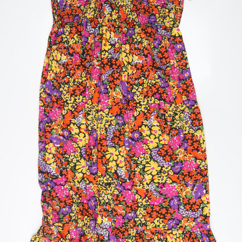 Simply Be Womens Multicoloured Floral Polyester A-Line Size 18 Off the Shoulder Pullover