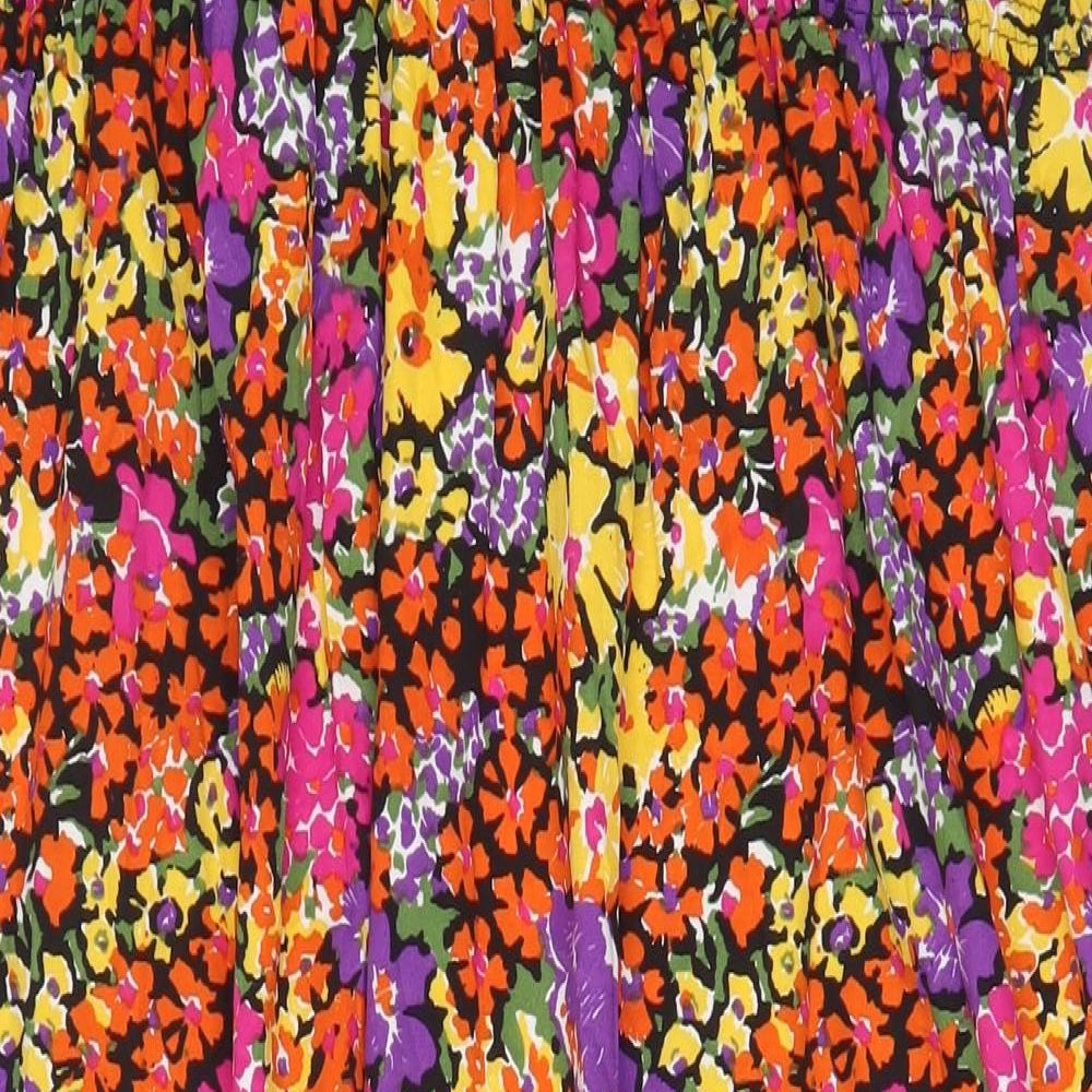 Simply Be Womens Multicoloured Floral Polyester A-Line Size 18 Off the Shoulder Pullover