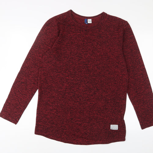 H&M Mens Red Polyester Pullover Sweatshirt Size M
