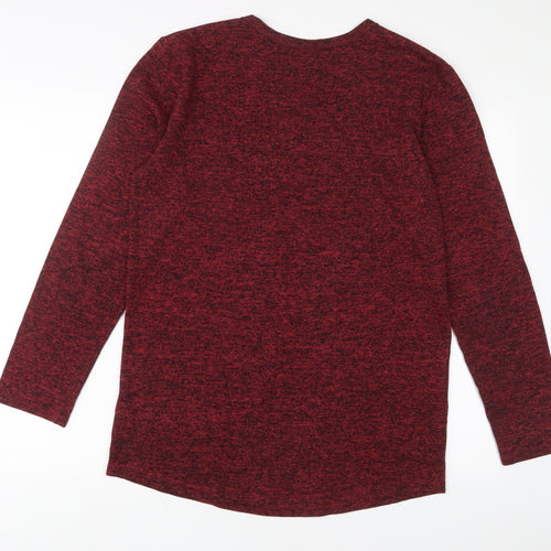 H&M Mens Red Polyester Pullover Sweatshirt Size M