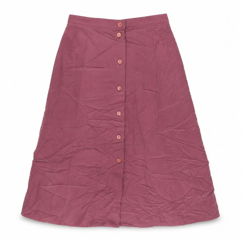 Holmewood Womens Pink Viscose A-Line Skirt Size 12 Button