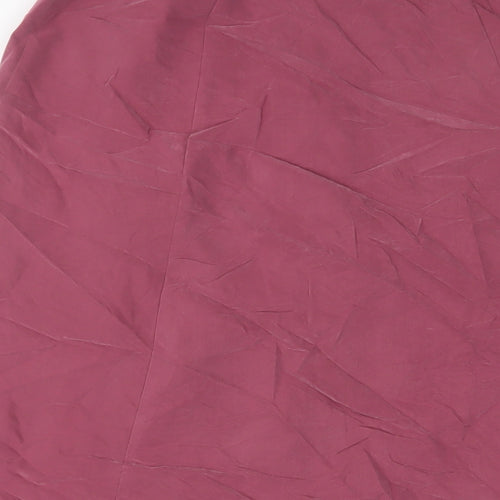 Holmewood Womens Pink Viscose A-Line Skirt Size 12 Button