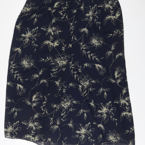 Lane Bryant Womens Blue Floral Polyester A-Line Skirt Size 22