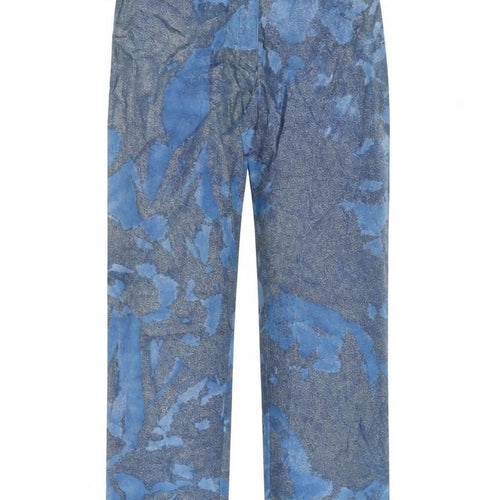 Wichele Womens Blue Cotton Straight Jeans Size 14 L32 in Regular Zip