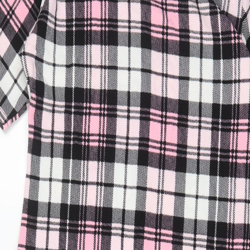 KAAYA Womens Pink Plaid Polyester Bodycon Size 16 Crew Neck Pullover