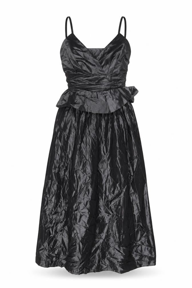 Richards Womens Grey Acetate A-Line Size 10 Sweetheart Zip - Belted
