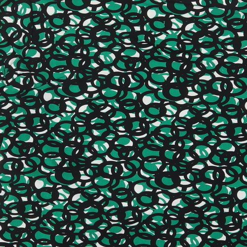 Debenhams Womens Green Geometric Polyester Wrap Blouse Size 22 V-Neck